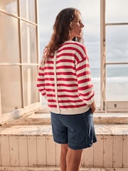 Seasalt Cornwall Red Knavock Striped Jumper - Image 2 of 9