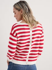 Seasalt Cornwall Red Knavock Striped Jumper - Image 7 of 9