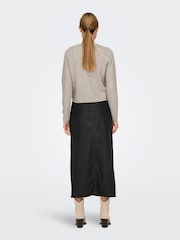 JDY Brown Crew Neck Knitted Cardigan - Image 2 of 6