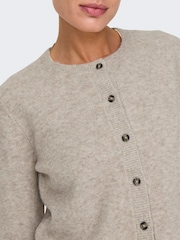 JDY Brown Crew Neck Knitted Cardigan - Image 5 of 6