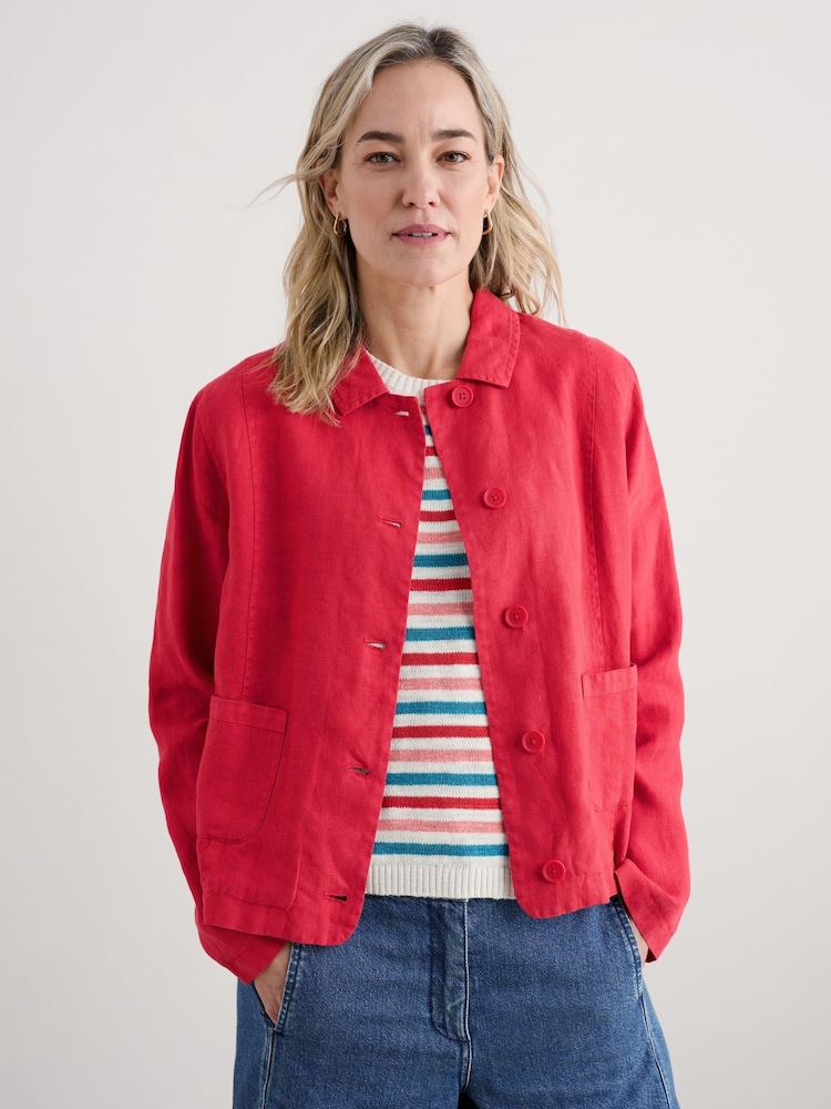 Seasalt Cornwall Red Petite Arame Jacket - Image 1 of 5 Seasalt Cornwall Red Petite Arame Jacket - Image 1 of 5