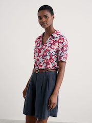 Rojo - Seasalt Cornwall Misty Sky Short Sleeve Jersey Shirt - Imagen 1 de 5