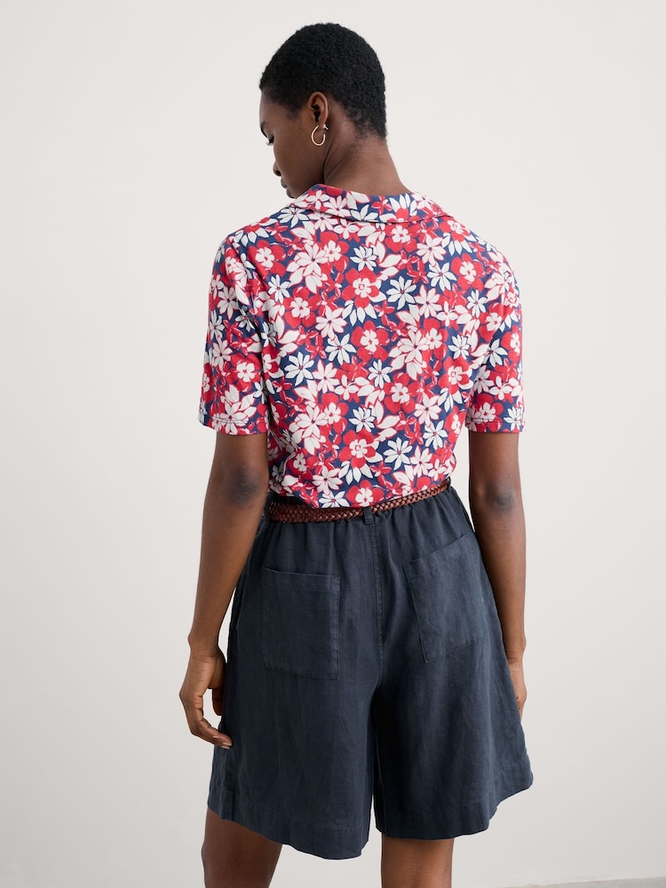 Rojo - Seasalt Cornwall Misty Sky Short Sleeve Jersey Shirt - Imagen 2 de 5
