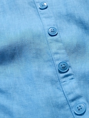 Seasalt Cornwall Blue Foredune 100% Linen Vest - Image 5 of 5