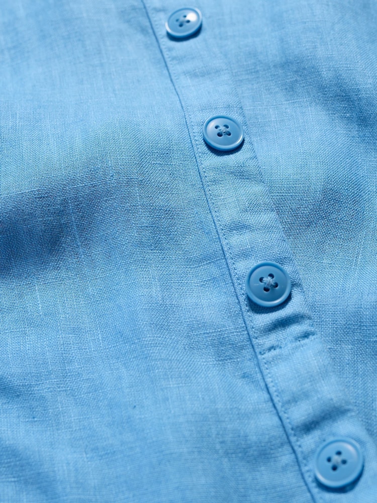 Seasalt Cornwall Blue Foredune 100% Linen Vest - Image 5 of 5 Seasalt Cornwall Blue Foredune 100% Linen Vest - Image 5 of 5