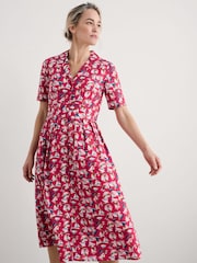 Seasalt Cornwall Red Petite Petite Charlotte 100% Cotton Dress - Image 3 of 5