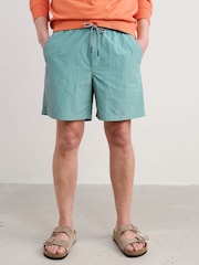 Seasalt Cornwall Blue Chrome Mens Land and Sea Printed Shorts - Image 1 of 5