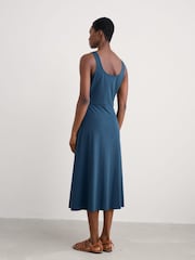 Seasalt Cornwall Blue Sun Gleam Jersey Midi Dress - Image 2 of 5