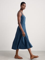 Seasalt Cornwall Blue Sun Gleam Jersey Midi Dress - Image 3 of 5