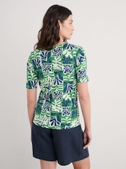 Verde - Camiseta de algodón 100 % con estampado Poisson de Seasalt Cornwall - Imagen 2 de 5