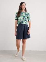 Verde - Camiseta de algodón 100 % con estampado Poisson de Seasalt Cornwall - Imagen 3 de 5