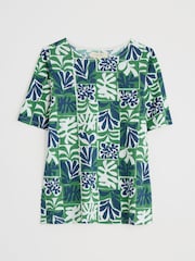 Verde - Camiseta de algodón 100 % con estampado Poisson de Seasalt Cornwall - Imagen 4 de 5
