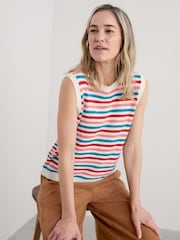 Camiseta sin mangas de punto de algodón y lino Knavock de Seasalt Cornwall - Imagen 4 de 8