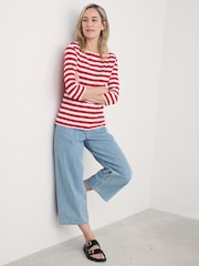 Rojo granate - Seasalt Cornwall 100% Cotton Multi Sailor Top - Imagen 1 de 5