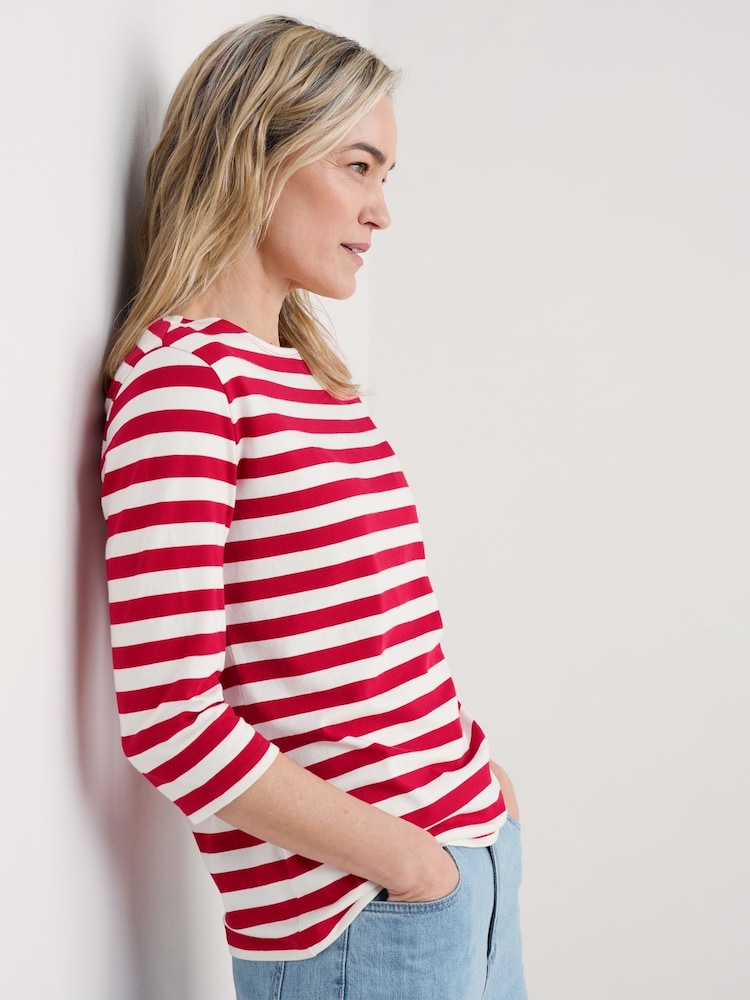 Rojo granate - Seasalt Cornwall 100% Cotton Multi Sailor Top - Imagen 2 de 5