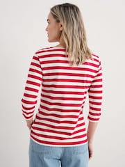 Rojo granate - Seasalt Cornwall 100% Cotton Multi Sailor Top - Imagen 3 de 5