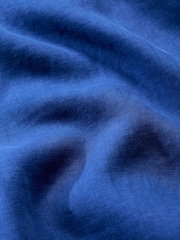 Seasalt Cornwall Blue Petite Lowland Heather Sleeveless 100% Linen Dress - Image 5 of 5