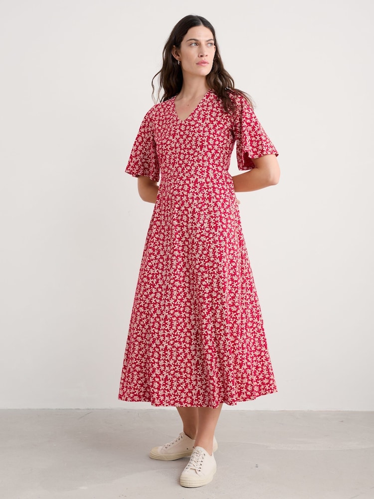 Seasalt Cornwall Red Petite Nancy Jersey Above-Ankle Dress - Image 1 of 5