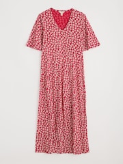 Seasalt Cornwall Red Petite Nancy Jersey Above-Ankle Dress - Image 4 of 5