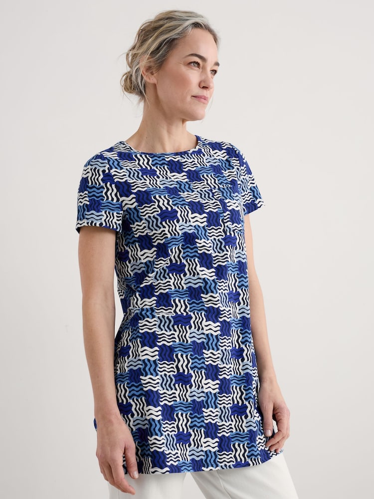 Blau/Chrom - Seasalt Cornwall Multi Bowithick Jersey Tunic - Bild 1 von 5
