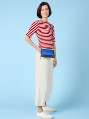 Seasalt Cornwall Red Early Orchid Ribbed Henley Top - Image 5 of 11