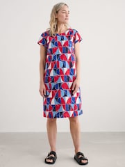 Seasalt Cornwall Multi Chrome Petite Petite River Cove Shift 100% Cotton Dress - Image 1 of 5