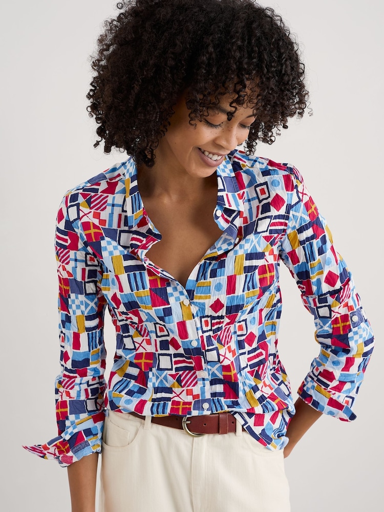 Seasalt Cornwall Multi Larissa 100% Cotton Shirt - Image 1 of 6