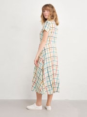 Seasalt Cornwall Green Carved Wood Midi 100% Cotton Dress - Image 2 of 5