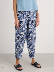 Seasalt Cornwall Blue Noweth 100% Linen Trousers - Image 2 of 5