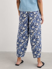 Seasalt Cornwall Blue Noweth 100% Linen Trousers - Image 3 of 5