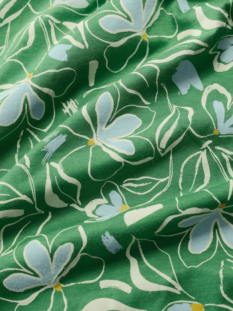 Seasalt Cornwall Green Barnoon Jersey Printed Short-Sleeve Blouses - Image 5 of 5