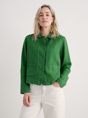 Seasalt Cornwall Light Green Arame Linen Jacket - Image 1 of 5