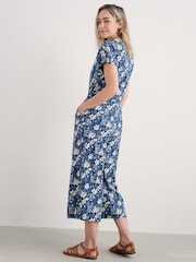 Seasalt Cornwall Blue Petite Petite Rose Trellis Wide Leg Jumpsuit - Image 2 of 5