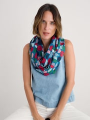 Seasalt Cornwall Multi New Everyday Circle 100% Cotton Scarf - Image 1 of 5