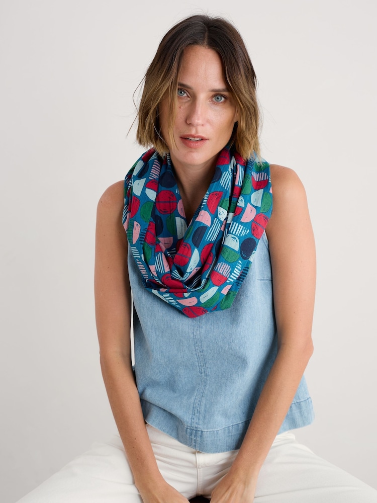Seasalt Cornwall Multi New Everyday Circle 100% Cotton Scarf - Image 1 of 5 Seasalt Cornwall Multi New Everyday Circle 100% Cotton Scarf - Image 1 of 5