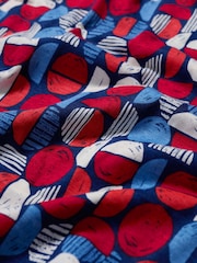 Seasalt Cornwall Blue & Red Light Pink Appletree Keyhole Detail T-Shirt - Image 5 of 5