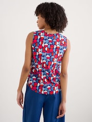 Seasalt Cornwall Blue Cobbs Well Sleeveless 100% Cotton Vest - Image 2 of 5