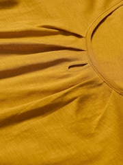 Seasalt Cornwall Yellow Light Pink Appletree Keyhole Detail T-Shirt - Image 5 of 5
