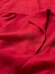 Seasalt Cornwall Red Petite Fen Violet Linen Midi 100% Linen Dress - Image 5 of 5