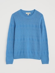 Seasalt Cornwall Blue Kinter 100% Cotton Jumper - Image 4 of 5