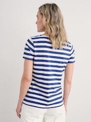 Azul - Seasalt Cornwall Sailor 100% Cotton T-Shirt - Imagen 2 de 5