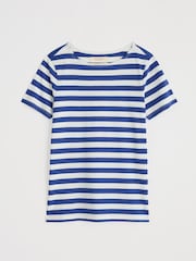 Azul - Seasalt Cornwall Sailor 100% Cotton T-Shirt - Imagen 4 de 5