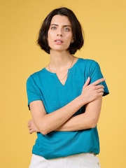 Azul - Seasalt Cornwall Kellow 100% Cotton T-Shirt - Imagen 1 de 7