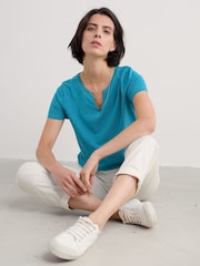 Azul - Seasalt Cornwall Kellow 100% Cotton T-Shirt - Imagen 5 de 7