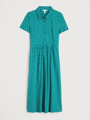 Seasalt Cornwall Blue Mainland Jersey Midi 100% Cotton Dress - Image 4 of 5