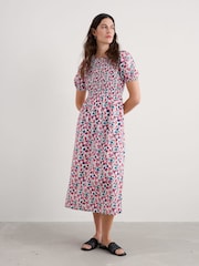 Seasalt Cornwall Multi Petite Meadowsweet Short Sleeve 100% Cotton Dress - Image 1 of 5