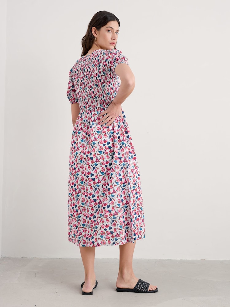 Seasalt Cornwall Multi Petite Meadowsweet Short Sleeve 100% Cotton Dress - Image 2 of 5