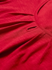 Seasalt Cornwall Light Red Light Pink Appletree Keyhole Detail T-Shirt - Image 5 of 5