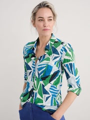 Seasalt Cornwall Multi Blue Larissa 100% Cotton Shirt - Image 1 of 6