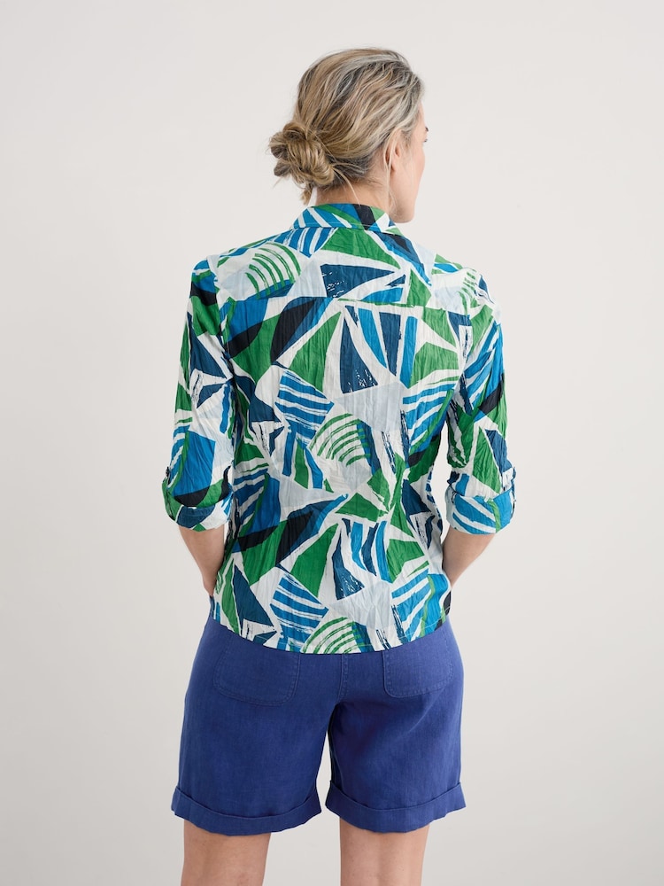 Seasalt Cornwall Multi Blue Larissa 100% Cotton Shirt - Image 2 of 6
